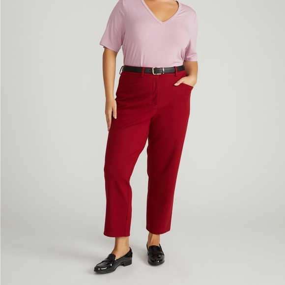 Universal Standard Pants - NWT Universal Standard Cigarette Ponte Pants Poppy sz 4XS